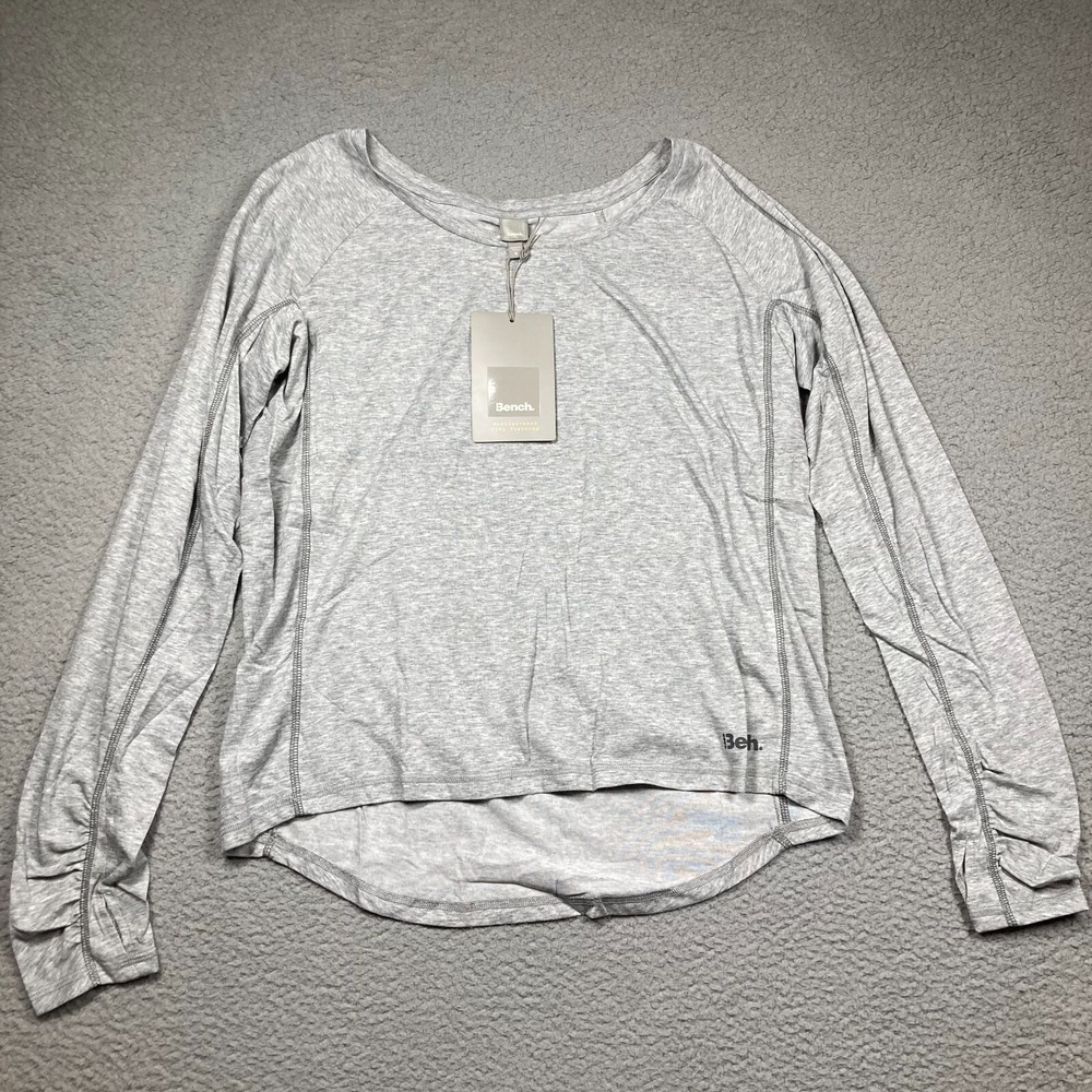 Bench Shirt Men's Small Gray Long Sleeve Activewear Top Stretch Casual Relaxed